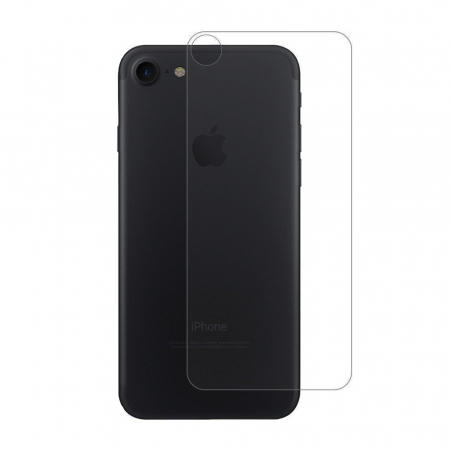 Folie sticla iPhone 8 / iPhone 7, Fata plus Spate, 3D cu rama metalica, protectie completa ecran si margini curbate, Negru [1]