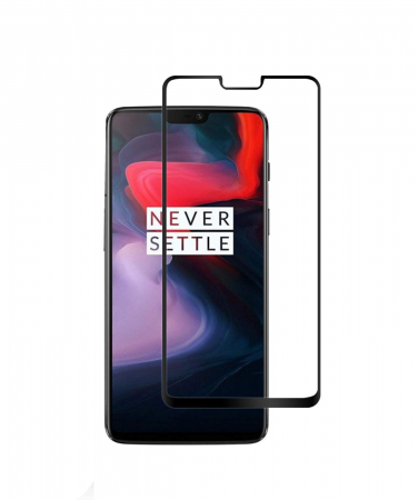 Folii protectie telefoane - Folie sticla OnePlus 6, protectie ecran tempered glass fata, 5D, acopera tot ecranul, 0.2mm
