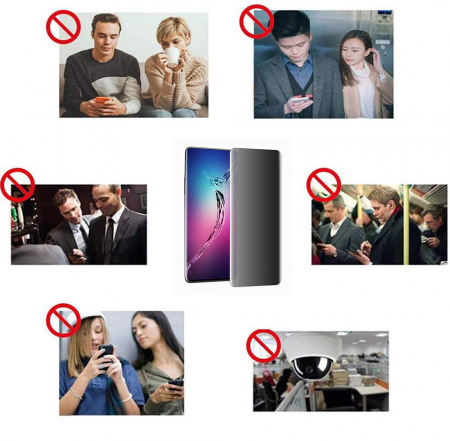 Folie sticla OnePlus 7 PRO, Privacy, 5D, protectie ecran, acopera tot ecranul, 0.25 mm [1]