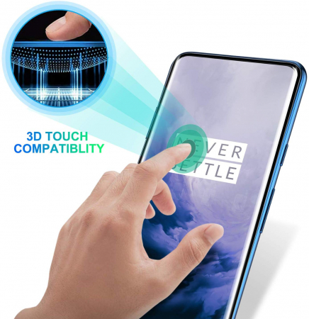 Folie sticla OnePlus 7 PRO, protectie ecran tempered glass fata, 5D, acopera tot ecranul, 0.2mm [3]