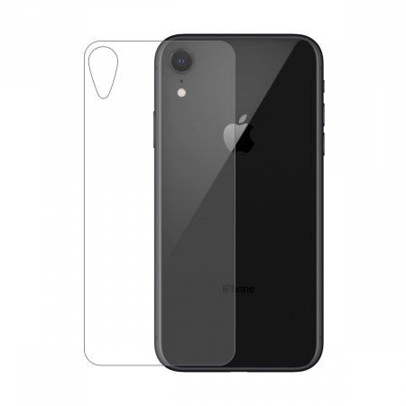 Folie sticla pentru iPhone XR, 5D, Fata plus Spate, protectie ecran cu rama metalica, Negru, MobileSmart©, 0.2mm [4]
