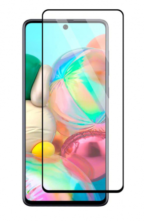 Folie sticla pentru Samsung Galaxy A71, 5D, se lipeste pe tot ecranul (Full Glue), acopera tot ecranul (Case Friendly) [0]