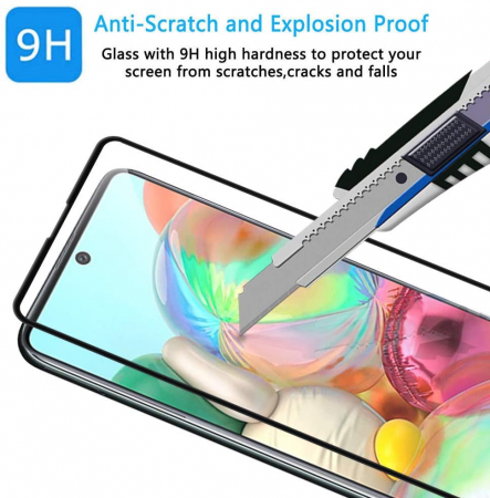 Folie sticla pentru Samsung Galaxy A71, 5D, se lipeste pe tot ecranul (Full Glue), acopera tot ecranul (Case Friendly) [4]