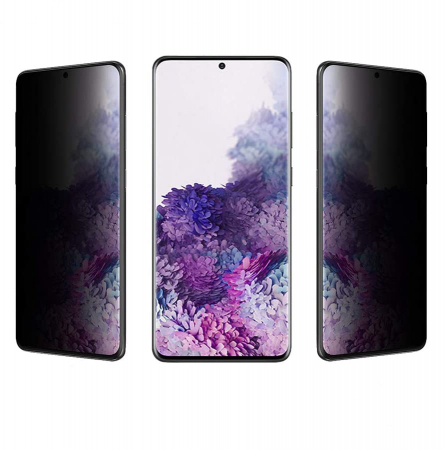 Folie sticla pentru Samsung Galaxy S20 PLUS, Privacy, 3D, Full glue, acopera tot ecranul (Case Friendly) [2]