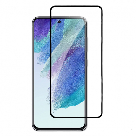 Fara categorie - Folie sticla pentru Samsung Galaxy S21 FE, Full glue, protectie ecran tempered glass fata, 5D, acopera tot ecranul