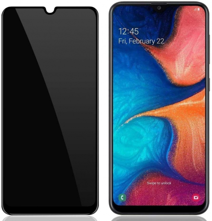 Folie sticla Samsung Galaxy A50 / A30 / A20, Privacy, 5D, acopera tot ecranul (Case Friendly), 0.25 mm [2]
