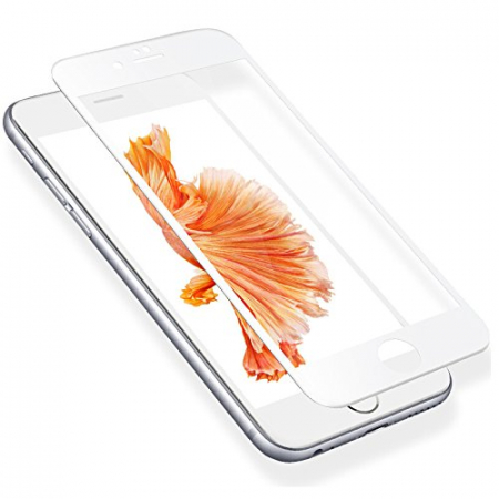 Folie sticla securizata iPhone 6, 5D, protectie completa ecran si margini curbate, Alb [3]
