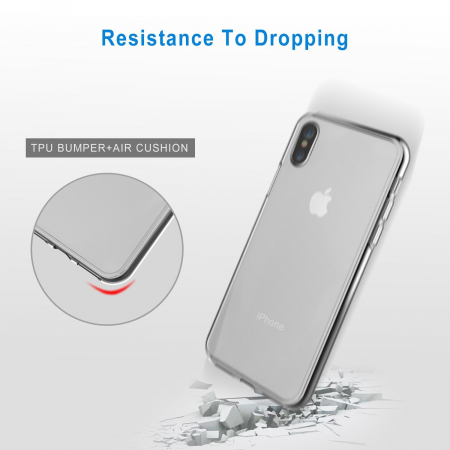 Husa iPhone XS MAX, Hybrid Antisoc, carcasa spate PC cu cadru, Transparent [1]