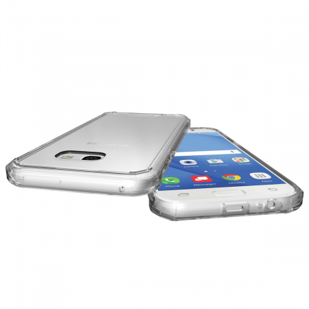 Husa de protectie Hybrid Antisoc pentru Samsung Galaxy A3 2017, carcasa spate PC transparenta cu cadru, Transparent [3]