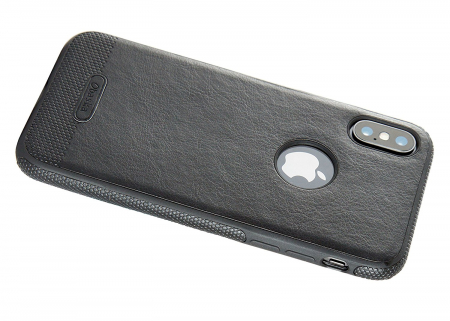 Husa de protectie  iPhone X / iPhone 10, Leather, Negru [5]