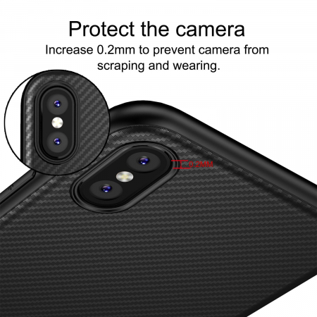 Husa de protectie Slim Antisoc  pentru  iPhone X/iPhone 10, carcasa spate, Negru [3]