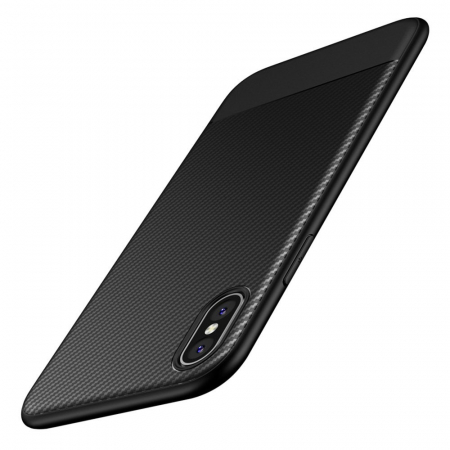 Husa de protectie Slim Antisoc  pentru  iPhone X/iPhone 10, carcasa spate, Negru [8]