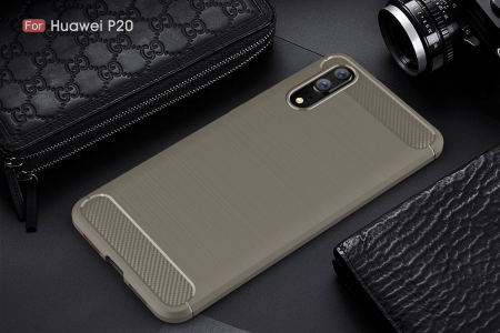 Husa de protectie Slim Armor MobilSmart pentru Huawei P20, carcasa spate Antisoc, Gri [1]