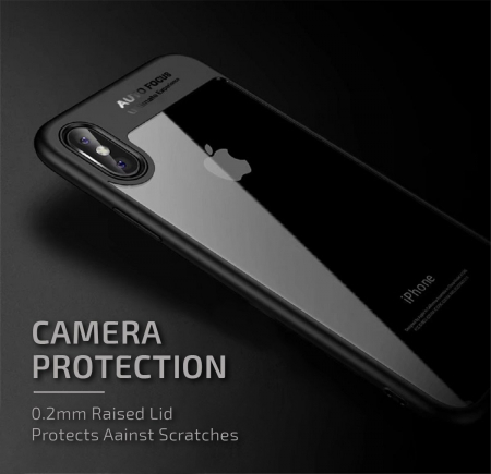 Husa de protectie ultraslim pentru iPhone X, carcasa spate, Negru [1]