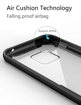 Husa Huawei Mate 20 Pro, Hybrid Antisoc, carcasa spate PC cu cadru TPU dur, Negru [4]