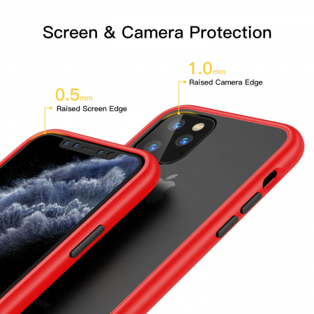 Husa IPhone 11 PRO MAX, MobileSmart , Hybrid ultra slim, carcasa spate Antisoc, hardcase, Rosu [1]