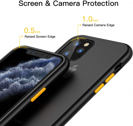 Husa IPhone 11 PRO, MobileSmart , Hybrid ultra slim, carcasa spate Antisoc, hardcase, Negru [1]