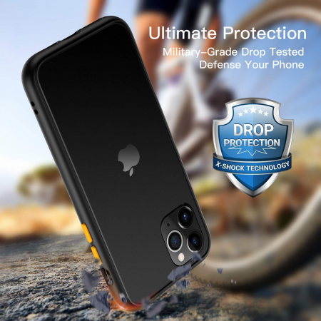 Husa IPhone 11 PRO, MobileSmart , Hybrid ultra slim, carcasa spate Antisoc, hardcase, Negru [2]