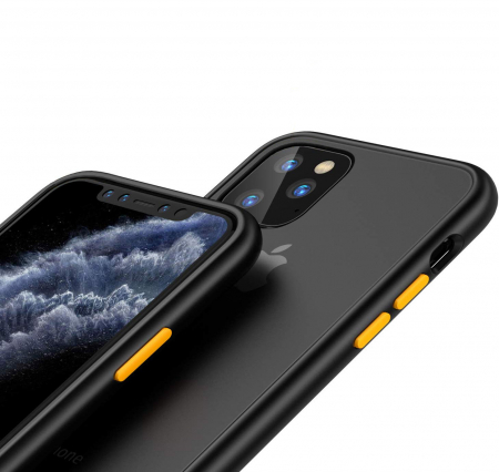 Husa pentru IPhone 12 / 12 PRO, MobileSmart , Hybrid ultra slim, carcasa spate Antisoc, hardcase, Negru [1]