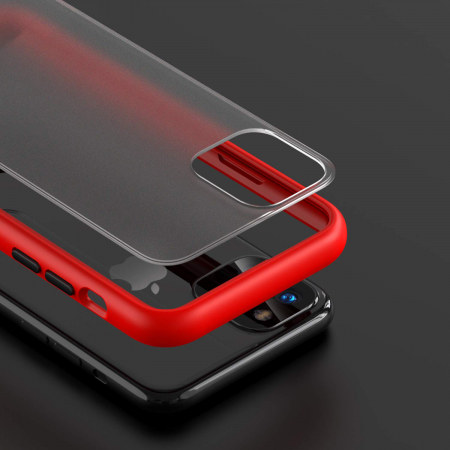Husa pentru IPhone 12 / 12 PRO, MobileSmart , Hybrid ultra slim, carcasa spate Antisoc, hardcase, Rosu [3]