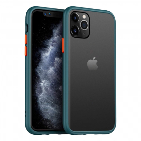 Huse iPhone 12 Pro Max - Husa pentru iPhone 12 PRO MAX, MobileSmart , Hybrid ultra slim, carcasa spate Antisoc, hardcase, Verde