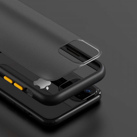 Husa pentru IPhone 12 MINI, MobileSmart , Hybrid ultra slim, carcasa spate Antisoc, hardcase, Negru [3]