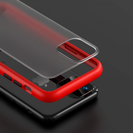 Husa pentru IPhone 12 MINI, MobileSmart , Hybrid ultra slim, carcasa spate Antisoc, hardcase, Rosu [1]