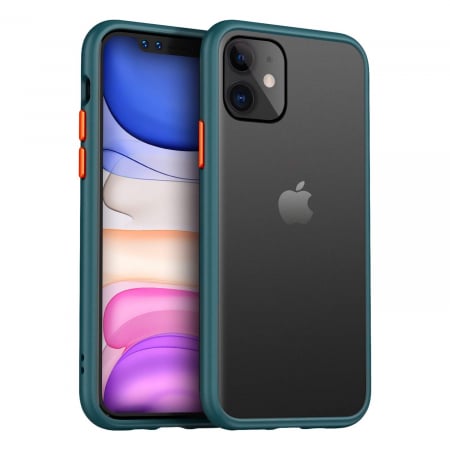 Huse iPhone - Husa pentru IPhone 12 MINI, MobileSmart , Hybrid ultra slim, carcasa spate Antisoc, hardcase, Verde