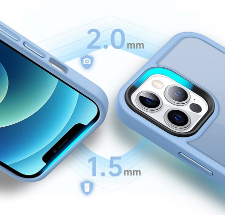Husă pentru IPhone 12 PRO MAX, ultra slim, Antișoc, Light Blue [2]