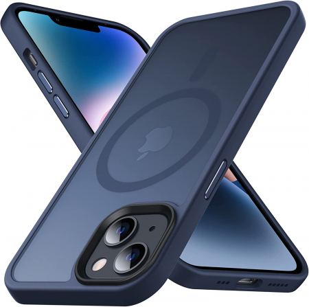 Huse iPhone 14 Plus - Husă pentru iPhone 14 PLUS MagSafe, ultra slim, Antișoc, Blue