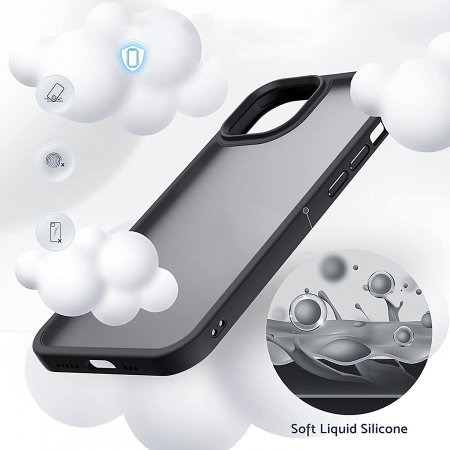 Husă pentru iPhone 14 PRO MAX, ultra slim, Antișoc, Negru [5]