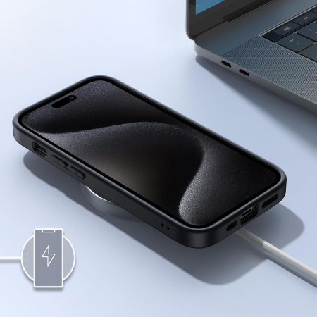Husă pentru iPhone 15 PRO MAX, ultra slim, Antișoc, hardcase, Negru [4]