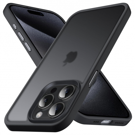 Huse iPhone 15 Pro Max - Husă pentru iPhone 15 PRO MAX, ultra slim, Antișoc, Negru