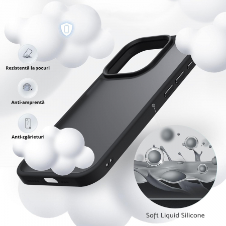 Husă pentru iPhone 15 PRO, ultra slim, Antișoc, Negru [5]