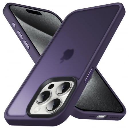Huse iPhone - Husă pentru iPhone 15 PRO, ultra slim, Antișoc, Purple