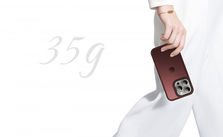 Husă pentru iPhone 15 PRO, ultra slim, Antișoc, Wine Red [6]