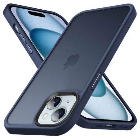 Husă pentru iPhone 15, ultra slim, Antișoc, Blue
