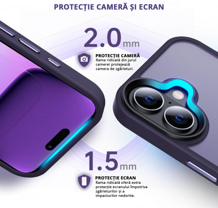 Husă pentru IPhone 16, MagSafe, ultra slim, Antișoc, Purple [1]