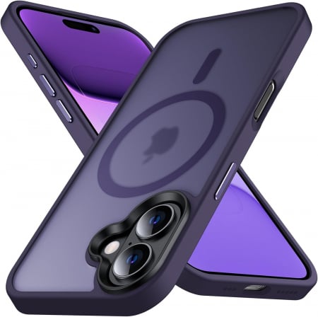 Huse iPhone MagSafe - Husă pentru IPhone 16, MagSafe, ultra slim, Antișoc, Purple