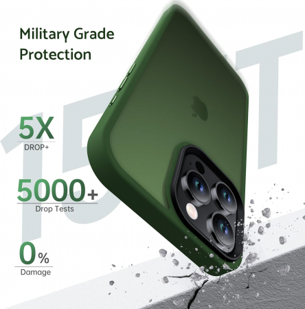 Husă pentru iPhone 16 PRO MAX, ultra slim, Antișoc, Verde [2]