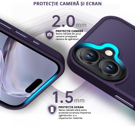 Husă pentru iPhone 16, ultra slim, Antișoc, Purple [1]