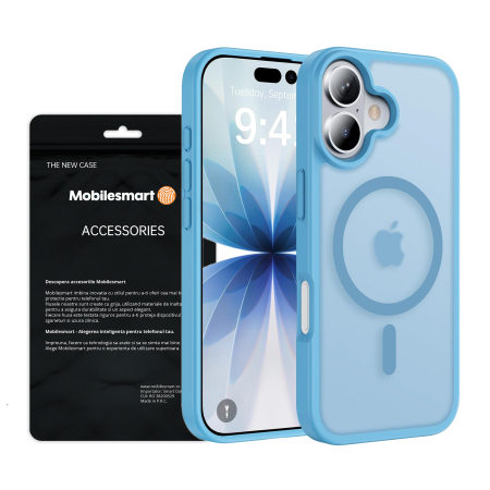 Huse iPhone 17 - Husă pentru IPhone 17, MagSafe, ultra slim, Antișoc, Light Blue