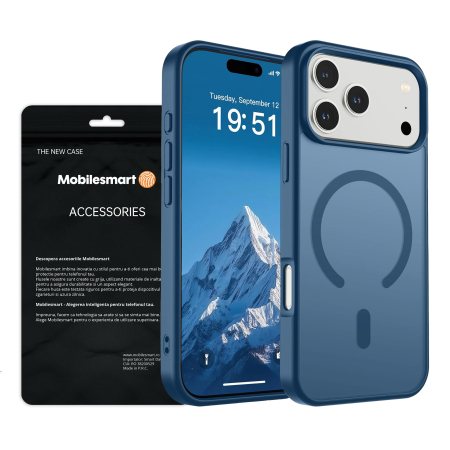 Huse iPhone 17 Pro Max - Husă pentru IPhone 17 PRO MAX, MagSafe, ultra slim, Antișoc, Blue
