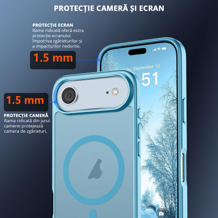 Husă pentru Iphone AIR, MagSafe, ultra slim, Antișoc, Light Blue [3]