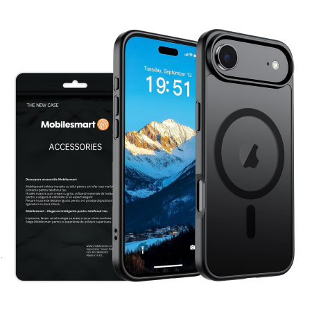 Huse iPhone Air - Husă pentru Iphone AIR, MagSafe, ultra slim, Antișoc, Negru