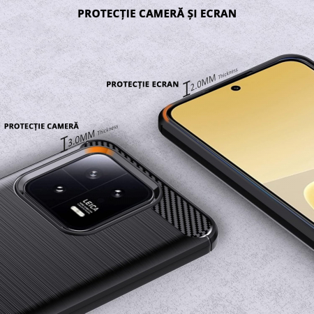 Husă pentru Xiaomi 13 PRO, Slim Armor Carbon TPU, Antișoc, Negru [3]