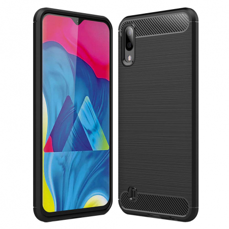 Huse telefoane - Husa Samsung Galaxy A10, Slim Armor Carbon, carcasa spate Antisoc, Negru