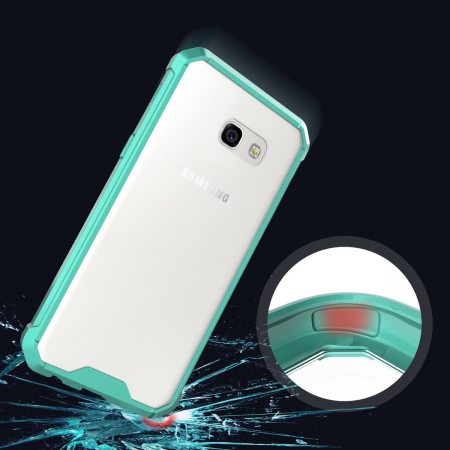 Husa Samsung Galaxy A5 2017, Hybrid Antisoc, carcasa spate PC transparenta cu cadru, Verde [2]