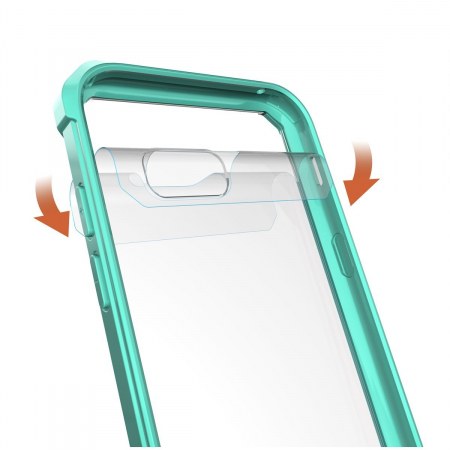 Husa Samsung Galaxy A5 2017, Hybrid Antisoc, carcasa spate PC transparenta cu cadru, Verde [1]