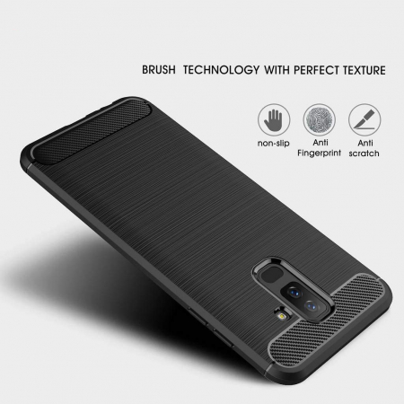 Husa Samsung Galaxy A6 (2018), Slim Armor Carbon, carcasa spate Antisoc, Negru [3]